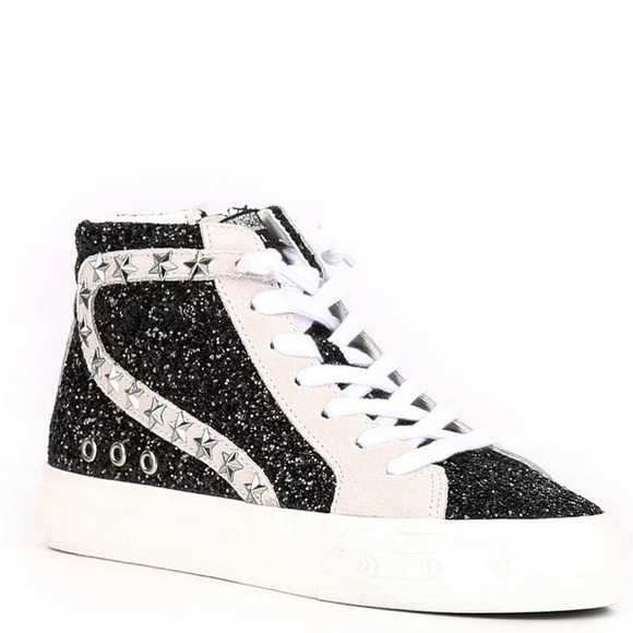 Vintage Havana dormy glitter star studded high top platform sneaker - Picture 7 of 12